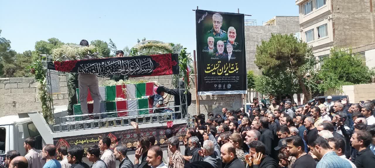 تشیع پیکر پاک 3 شهید حملات رژیم منحوس صهیونیستی در اسلامشهر