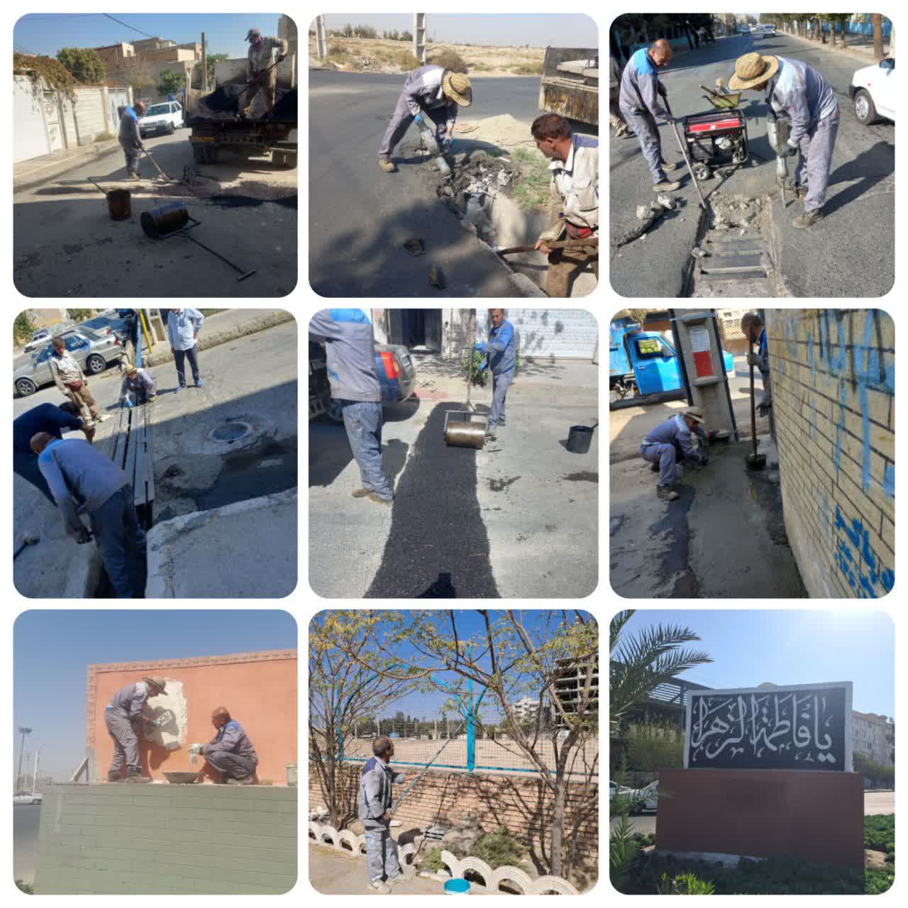 اهم فعالیت های امانی ، زیباسازی و خدماتی شهرداری منطقه سه اسلامشهر از تاریخ  19مهرماه الی 14 آبانماه :