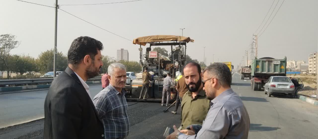 بازدید رئیس شورای اسلامی شهر اسلامشهر از پروژه کنارگذرهای واوان، دارالسلام و باغ‌فیض