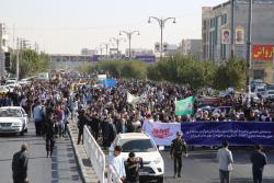 حضور پرشور مردم اسلامشهر در راهپیمایی یوم الله 13 آبان