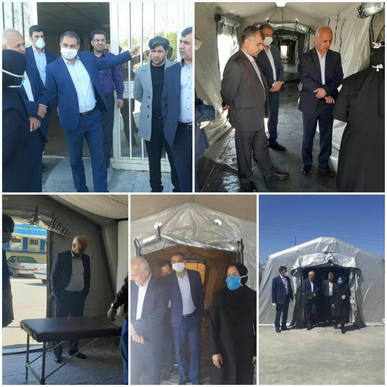 برپایی نقاهتگاه بیماران کرونایی در محل ستاد مدیریت بحران شهرداری اسلامشهر