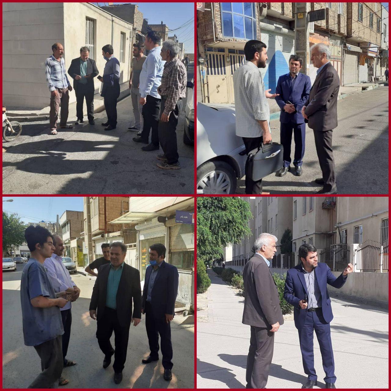 بازدید اعضای شورای اسلامی شهر از سطح منطقه شش