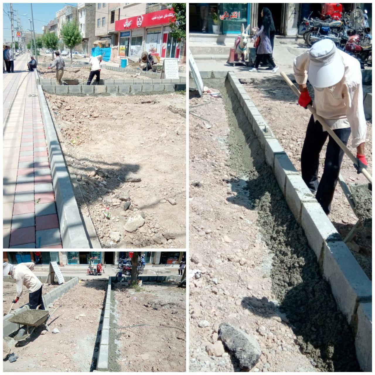 اجرای عملیات جدولگذاری در خیابان ابوترابی