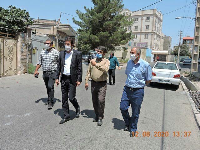بازدید رئیس کمیسیون برتانه و بودجه شورای اسلامی شهر از پروژه های در دست اجرا در منطقه یک