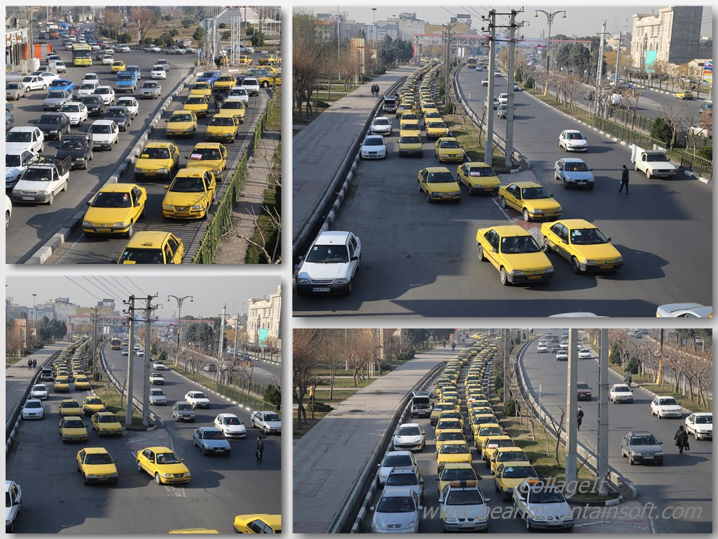 رژه تاکسی‌های سازمان حمل ونقل و ترافیک شهرداری اسلامشهر به مناسبت حماسه 9 دی