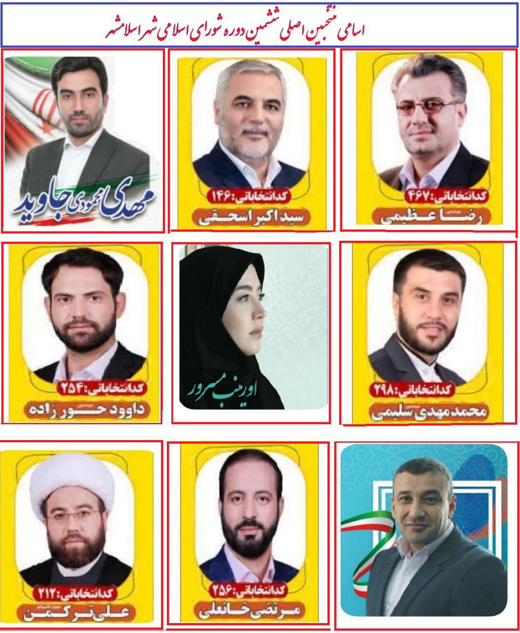 نتیجه انتخابات ششمین دوره شورای اسلامی شهر اسلامشهر اعلام شد: