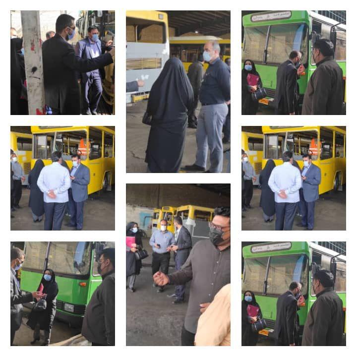 بازدید اعضای کمیته فنی استانداری از فرآیند اجرای طرح بازسازی اتوبوس های سازمان حمل و نقل بار و مسافر