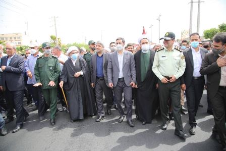 راهپیمایی روز قدس با حضور پرشور مردم در اسلامشهر برگزار شد