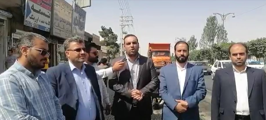 بازدید شهردار و اعضای شورای اسلامی شهر از پروژه احداث خیابان 40 متری در محله آجر سفید