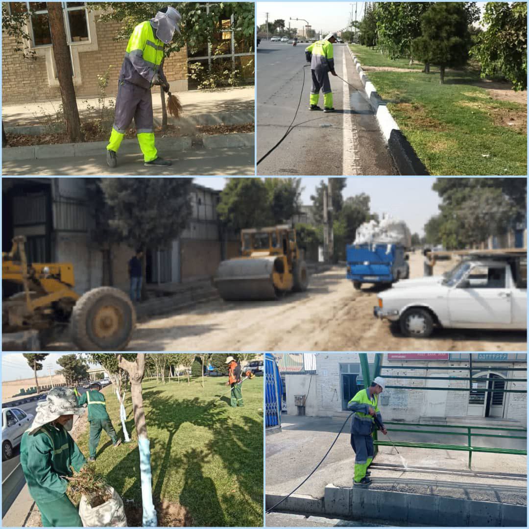 گوشه ای از فعالیت های انجام شده توسط منطقه چهار شهرداری اسلامشهر در هفته گذشته :