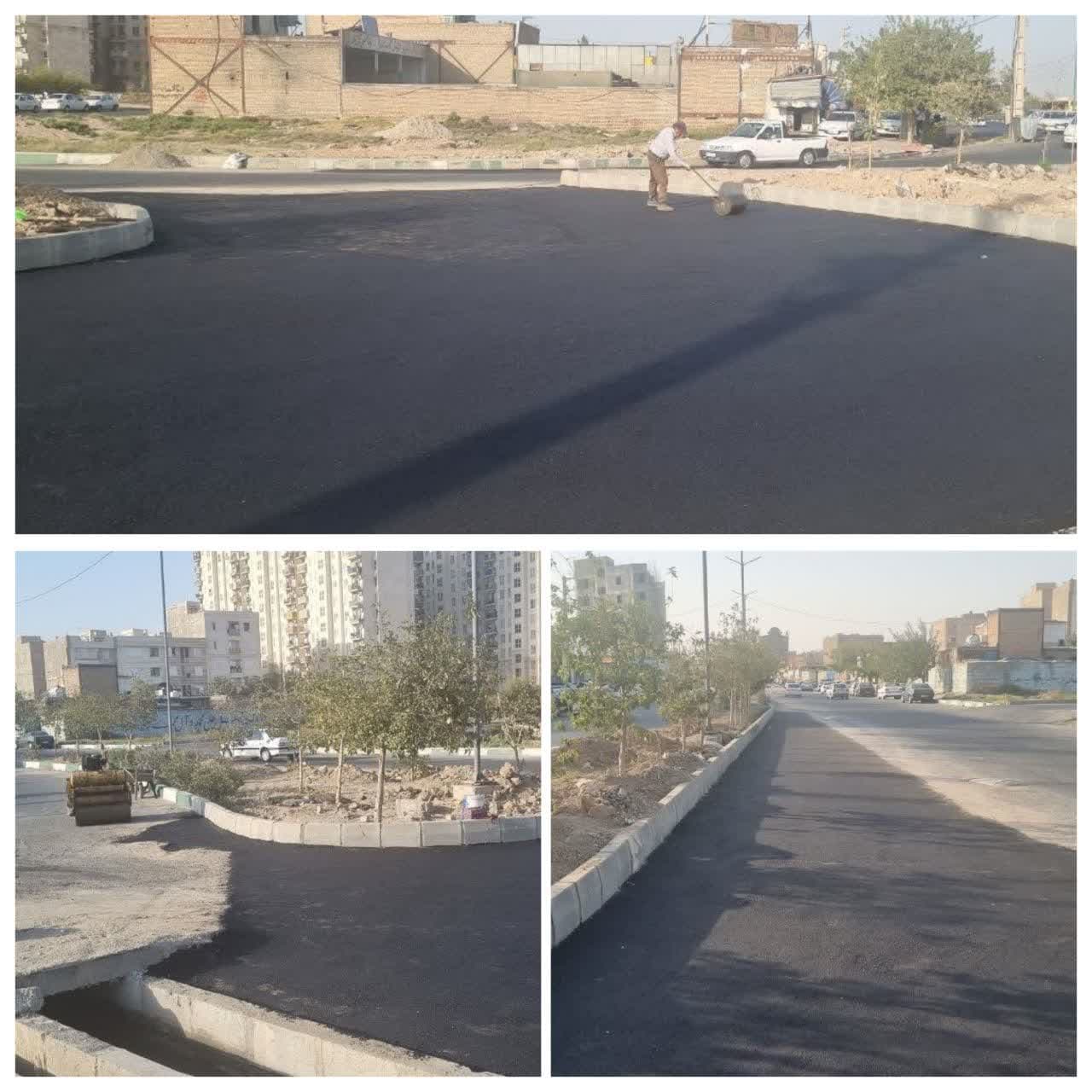 اجرای پروژه اصلاح هندسی در بلوار شهید نواب صفوی در منطقه دو
