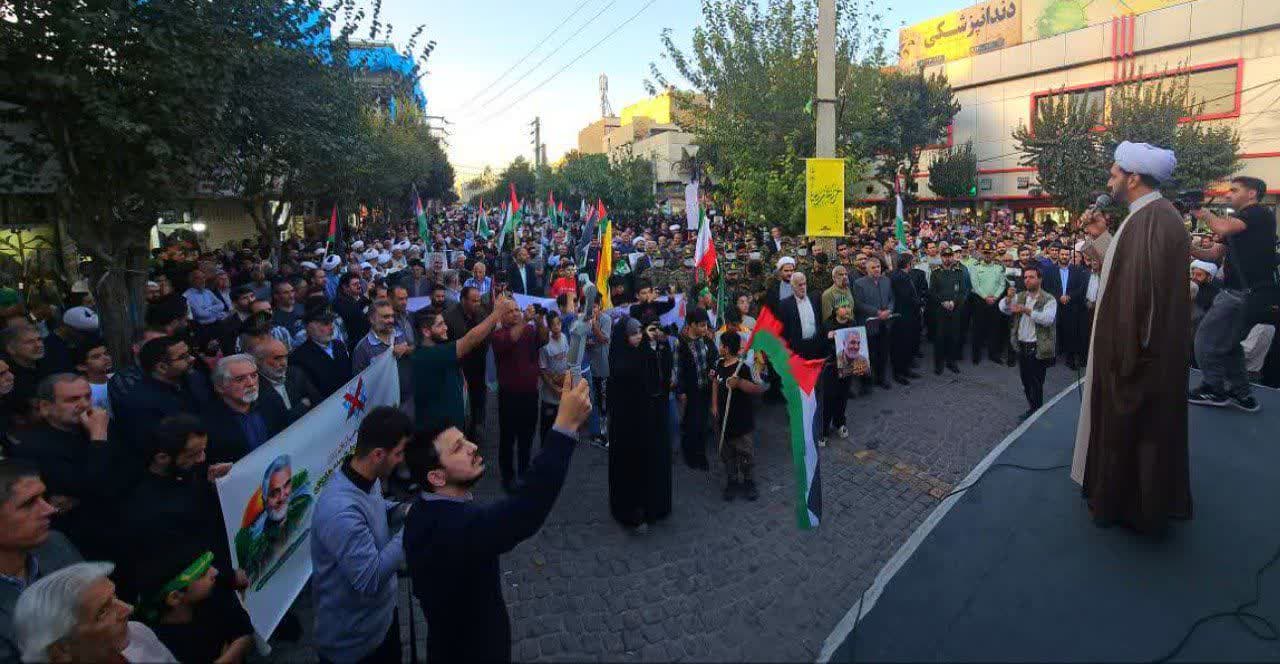 تجمع اعتراض‌آمیز مردم اسلامشهر علیه جنایات رژیم غاصب صهیونیستی