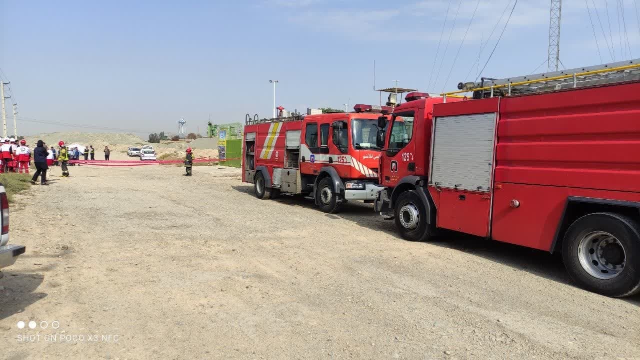 حضور سازمان آتشنشانی و خدمات ایمنی شهرداری اسلامشهر در مانور آمادگی در برابر حوادث گاز
