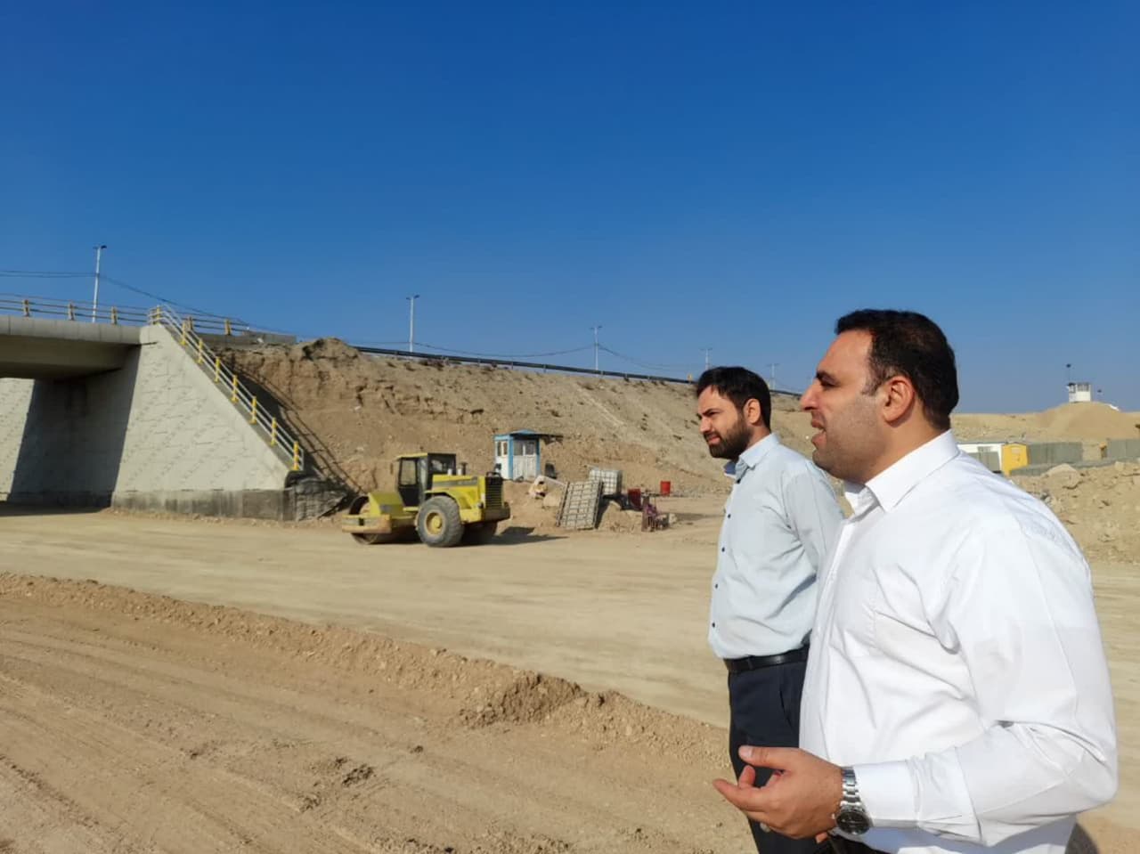 بازدید رئیس شورای اسلامی شهر و شهردار اسلامشهر از پروژه کمربندی شمالی شهر