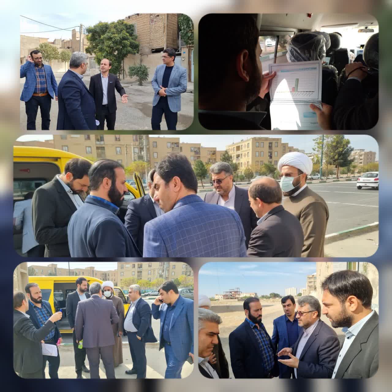 بازدید اعضای شورای اسلامی شهر از پروژه های عمرانی جاری در سطح منطقه دو