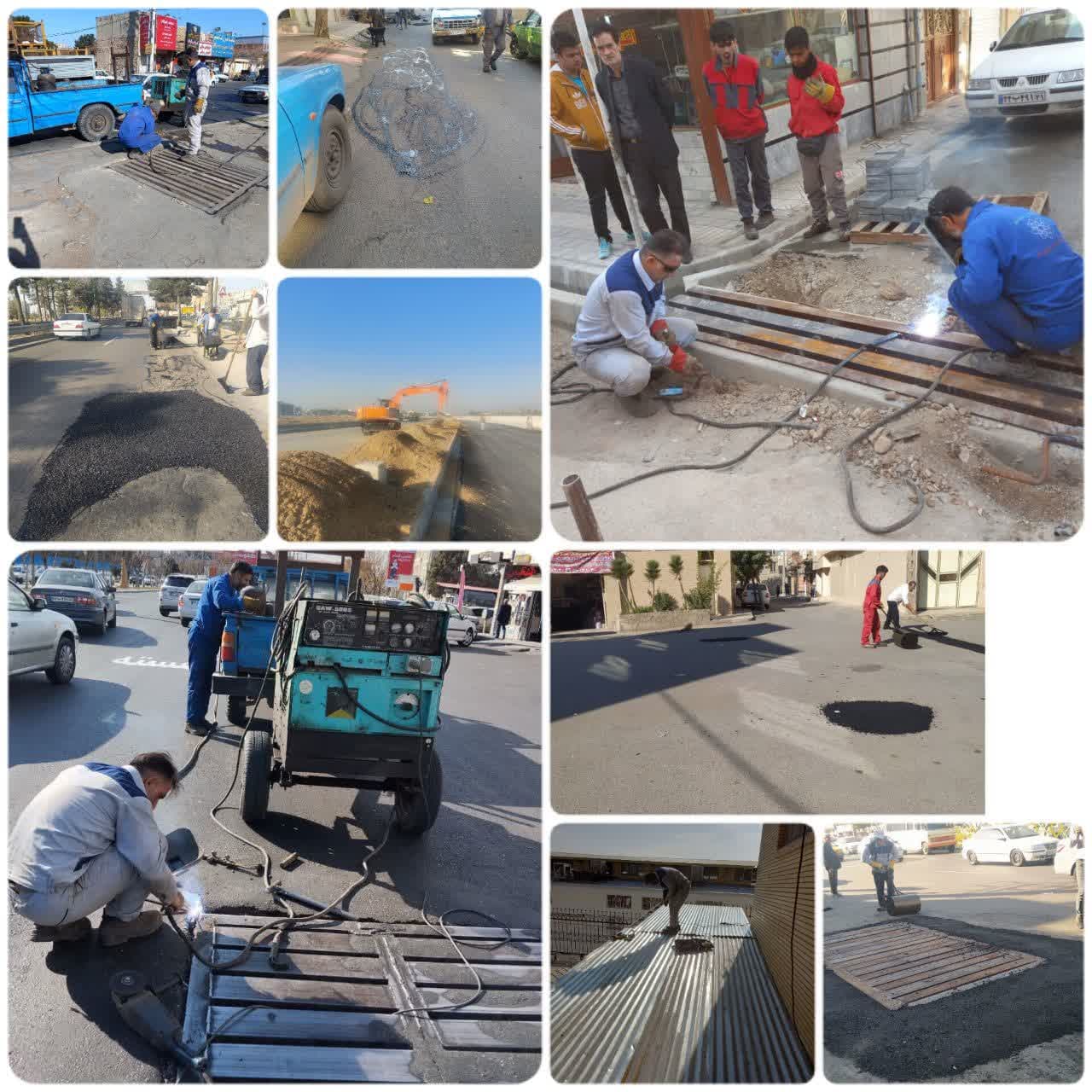 اقدامات واحد امانی معاونت خدمات شهری شهرداری اسلامشهر از ابتدای دی ماه: