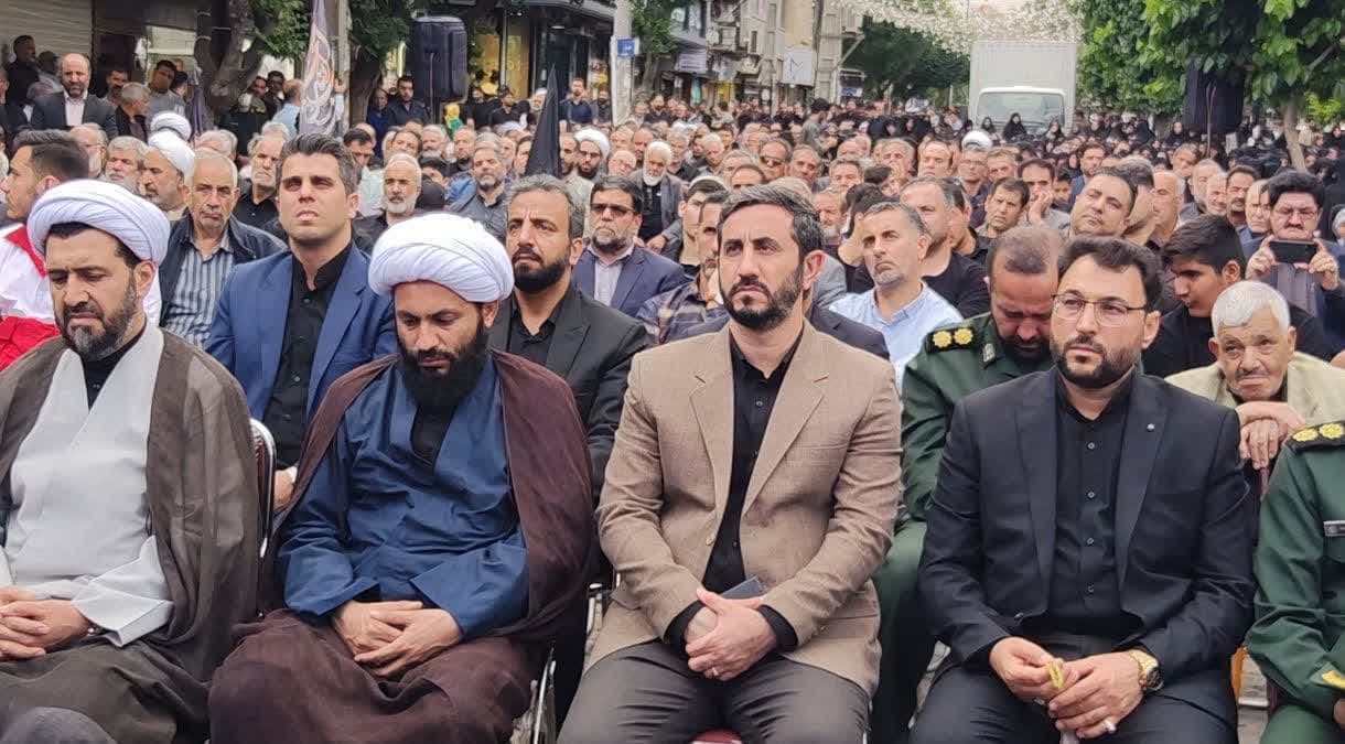 اجتماع مردم اسلامشهر در سوگ رئیس‌جمهور و شهدای خدمت