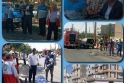 برگزاری مانور آسیب دیدگی ایستگاه گاز بر اثر زلزله در اسلامشهر