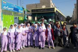 آموزش فرهنگ ترافیک به دانش‌آموزان دبستان پسرانه حسین گزی روستای بهرام آباد
