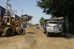 اجرای عملیات تخریب آسفالت فرسوده و خاکبرداری در معابر منطقه چهار