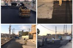 عملیات روکش آسفالت خیابان پونه در منطقه دو