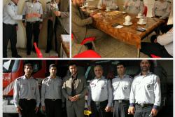 دیدارشهردارمنطقه سه با کارکنان ایستگاه شماره3 آتش‌نشانی و خدمات ایمنی در شهرک واوان