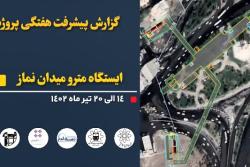 گزارش هفتگی پیشرفت عملیات اجرایی پروژه ایستگاه مترو میدان نماز اسلامشهر از تاریخ 1402/04/14 الی 1402/04/20: