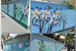 اجرای عملیات رنگ آمیزی و طراحی دیوار مدارس در منطقه یک