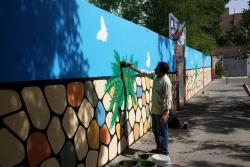 افزایش زیبایی بصری در شهرک واوان، با نقاشی و رنگ آمیزی دیوارها