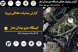 گزارش هفتگی پیشرفت پروژه ایستگاه مترو میدان نماز اسلامشهر مورخ 29 آذر الی 5 دی 1402: