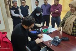 اجرای طرح غربالگری  دیابت و فشار خون در سازمان آتشنشانی شهرداری اسلامشهر