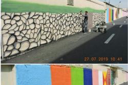 امحاء دیوارنویسی های غیر مجاز با اجرای نقاشی دیواری