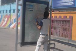 اصلاح ، شستشو و رنگ آمیزی ایستگاههای اتوبوس بلوار بسیج