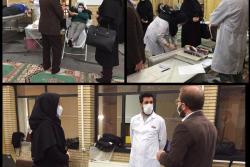 بازدید رئیس شورای اسلامی شهر از محل استقرار پایگاه انتقال خون در اسلامشهر