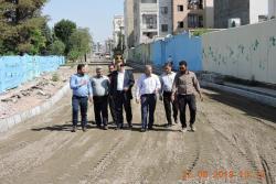 بازدید شهردار اسلامشهر و مدیر منطقه یک از خیابان جدید الحداث جنب پارک تقوی در منطقه یک