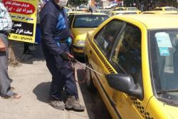 اجرای عملیات ضدعفونی خطوط تاکسی درون شهری