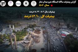 گزارش پیشرفت سالانه پروژه احداث ایستگاه میدان نماز مترو اسلامشهر در سال 1402: