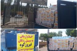 ارسال اولین بسته های کمکی شهرداری اسلامشهر به مردم سیل زده فیروز کوه
