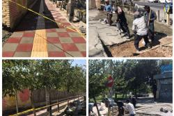 ساماندهی و بهسازی پیاده رو خیابان زرافشان