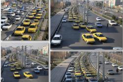 رژه تاکسی‌های سازمان حمل ونقل و ترافیک شهرداری اسلامشهر به مناسبت حماسه 9 دی