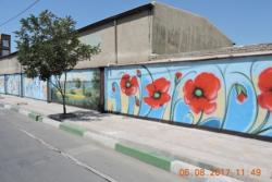 رنگ آمیزی و طراحی معابر مشرف به خیابان فدک منطقه یک درحال اجراء می باشد