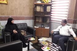 دیدار سرپرست سازمان مهندسی شبکه حمل و نقل شهرداری با رئیس پلیس شهرستان اسلامشهر