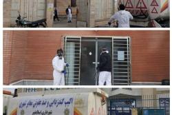 تداوم عملیات ضد عفونی و گند زدایی ادارات ومعابر عمومی سطح شهر اسلامشهر