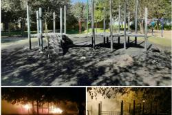 تخریب اموال عمومی به چه قیمت / آتش زدن وسایل بازی کودکان در پارک کودک خیابان کاشانی