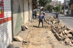 ساماندهی و بهسازی پیاده رو خیابان امام محمد باقر(ع) در منطقه یک
