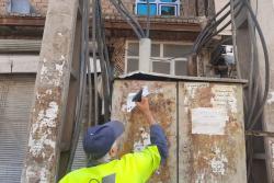 اجرای عملیات پاکسازی سطح شهر از بنر و پوسترهای انتخاباتی