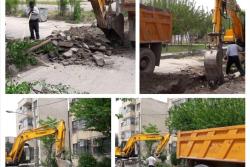 اجرای عملیات تخریب و اصلاح جداول خیابان لاله در محله جانبازان شهرک قائمیه
