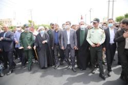 راهپیمایی روز قدس با حضور پرشور مردم در اسلامشهر برگزار شد