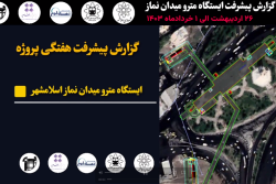 گزارش هفتگی پیشرفت پروژه ایستگاه مترو میدان نماز اسلامشهر مورخ 26 اردیبهشت الی یک خرداد ماه 1403:
